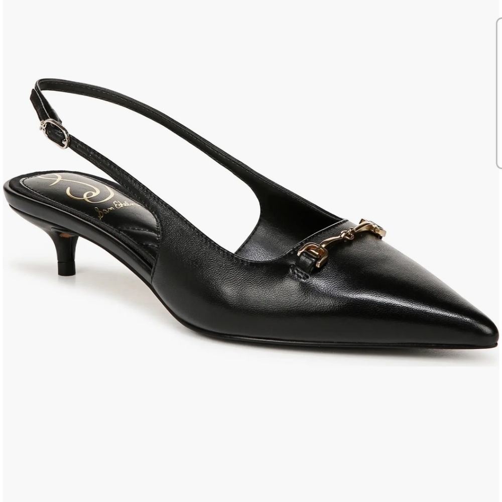Sam Edelman Farrah Kitten Heels Pointed Toe Slingback Pump